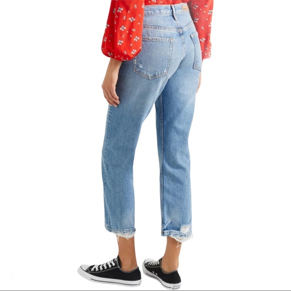 GRLFRND Denim Linda Crop Distressed Jean Size 30 - Picture 3 of 10